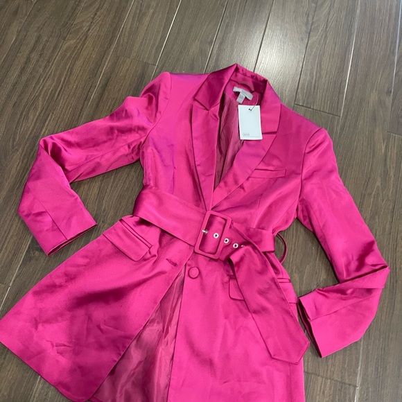 ASOS pink belted long blazer - Picture 8 of 8
